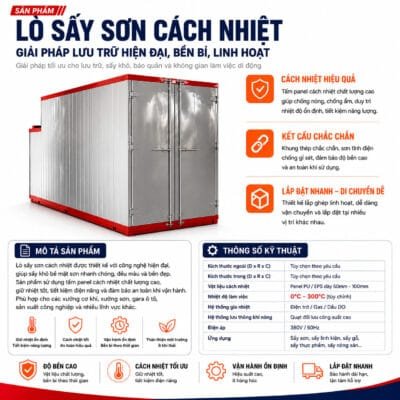 Báo Giá Dây Chuyền Phun Sơn Tĩnh Điện: Chi Phí &Amp; Thiết Bị Lò sấy sơn tĩnh điện công nghiệp thiết kế hiện đại, cách nhiệt tốt, giúp sấy khô nhanh và tăng độ bền lớp sơn.