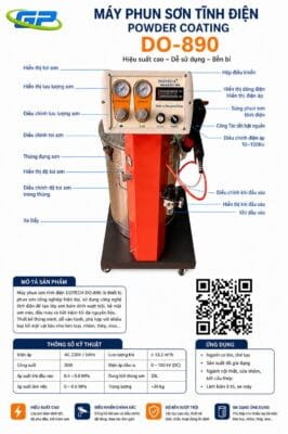 Súng Phun Sơn Tĩnh Điện Cầm Tay: Cách Chọn &Amp; Sử Dụng Súng phun sơn tĩnh điện dotech chính hãng