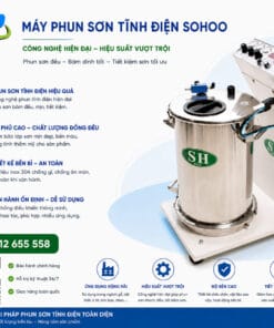 Thiết Bị Sơn Tĩnh Điện SOOHO SH-210 Súng sơn tĩnh điện SOHOO là thiết bị chuyên dụng giúp tạo lớp sơn phủ mịn, đều và có độ bám dính cao trên bề mặt kim loại. Ứng dụng công nghệ tĩnh điện tiên tiến, sản phẩm giúp tiết kiệm sơn, giảm hao hụt và nâng cao hiệu quả sản xuất. Với thiết kế gọn nhẹ, dễ sử dụng và độ bền cao, súng sơn SOHOO phù hợp cho nhiều lĩnh vực như cơ khí, nội thất và gia công công nghiệp.