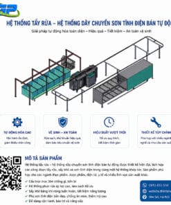 Dây Chuyền Sơn Tĩnh Điện Bán Tự Động: Hiệu Quả, Giá Rẻ, 2025 Dây chuyền sơn tĩnh điện bán tự động tích hợp hệ thống tẩy rửa, sấy và phun sơn hiện đại. Giải pháp tối ưu năng suất, tiết kiệm chi phí và đảm bảo chất lượng sản phẩm bền đẹp.
