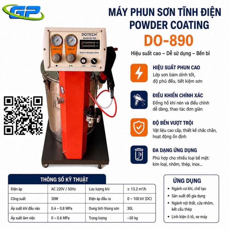 máy phun sơn tĩnh điện cầm tay máy phun sơn tĩnh điện cầm tay dotech model:Do-890