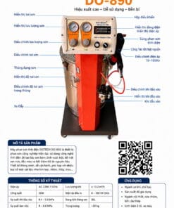 Máy phun sơn tĩnh điện do-890 công nghệ hiện đại, hiệu suất bám sơn cao, tiết kiệm bột sơn, vận hành ổn định. Phù hợp xưởng cơ khí, nội thất kim loại và dây chuyền sơn tĩnh điện công nghiệp.